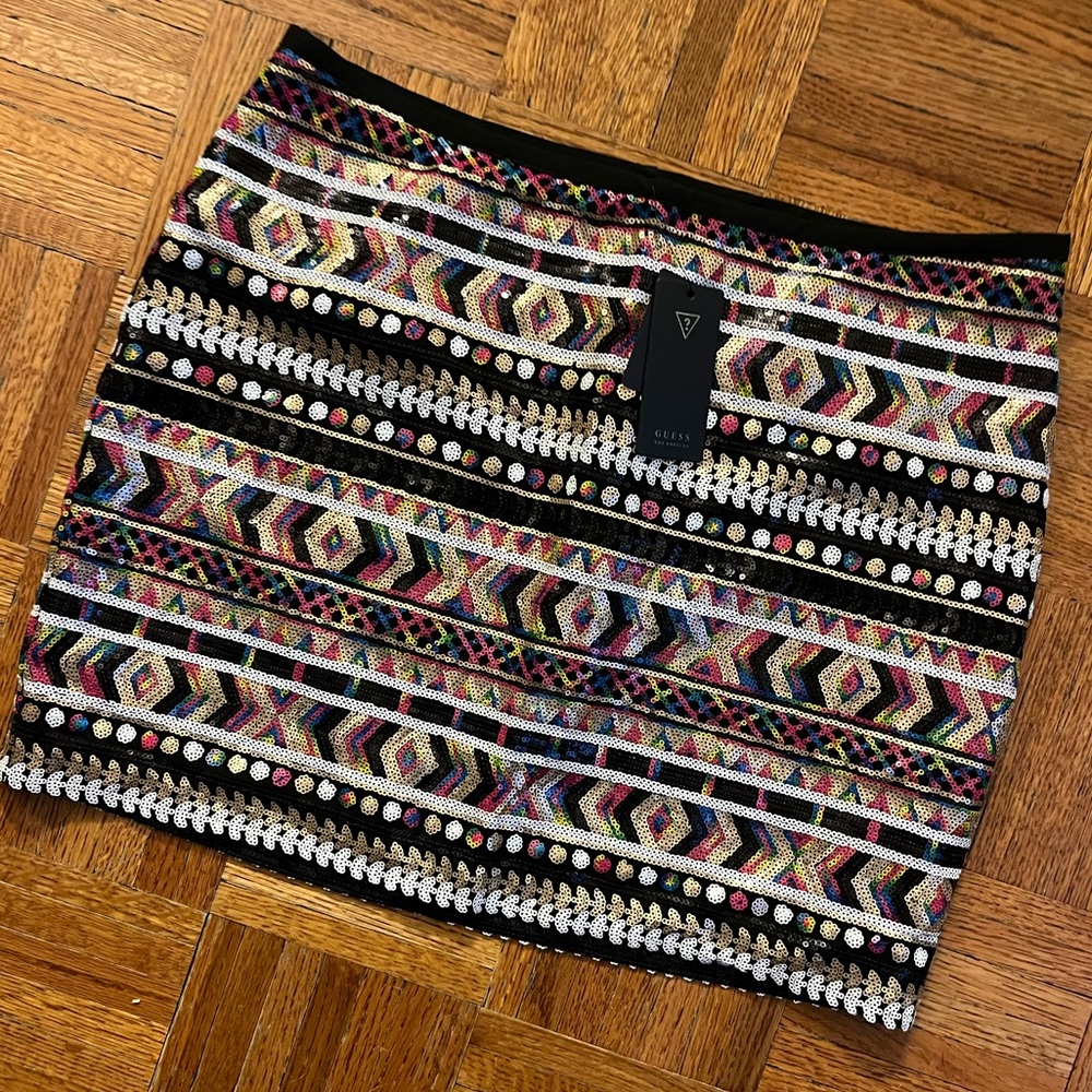 Guess Sequin Mini Skirt NWT